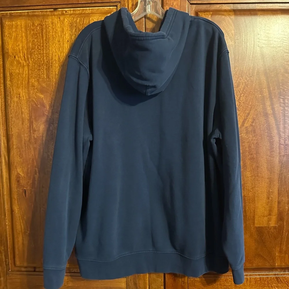 Vintage Levi's Men's Dark Blue Hoodie
